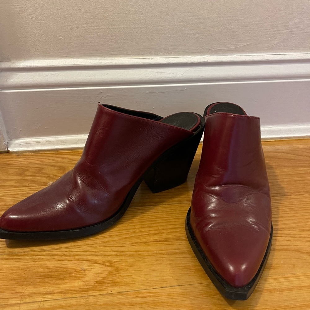 Cherry red clogs